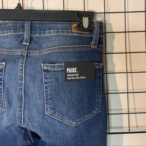 PAIGE Hoxton Crop High Rise Ultra Skinny Distressed Jeans 27 NWT